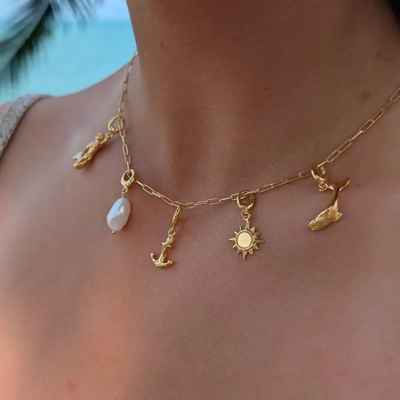 Lily Charmed image featuring their Gold Plated Box Link Chain Necklace